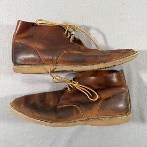 Vintage Red Wing Weekender Brown Leather Lace Up Boots 13